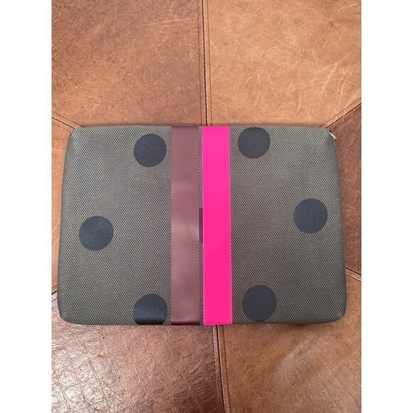 STELLA & DOT Oversize Bellamy Envelope Clutch in Olive Dot NWT - Picture 3 of 5